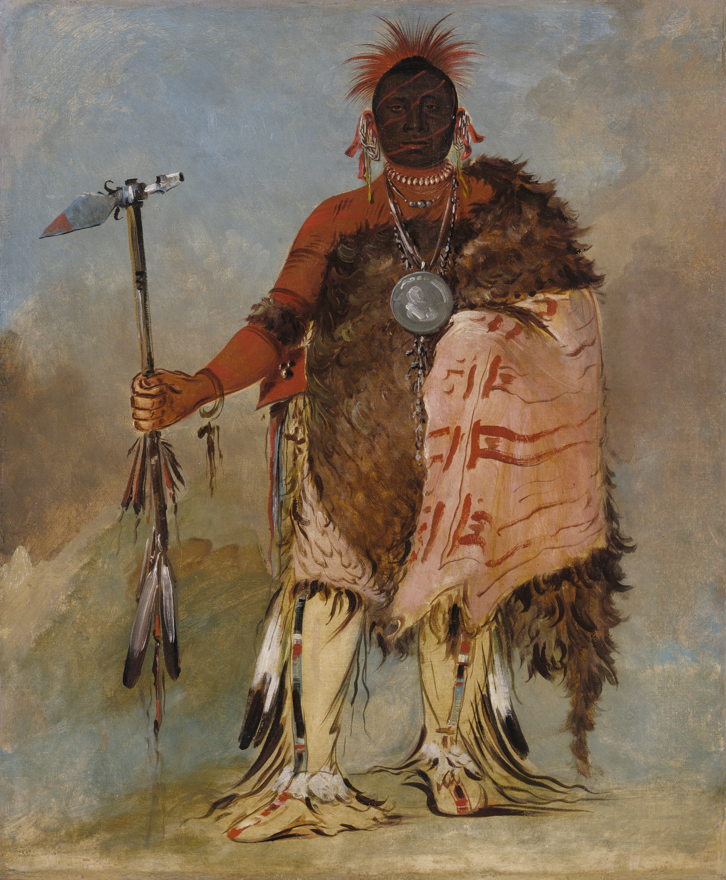 George Catlin, Om-pah-tón-ga, Big Elk, a Famous Warrior