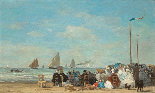 Eugène Boudin, Beach Scene at Trouville