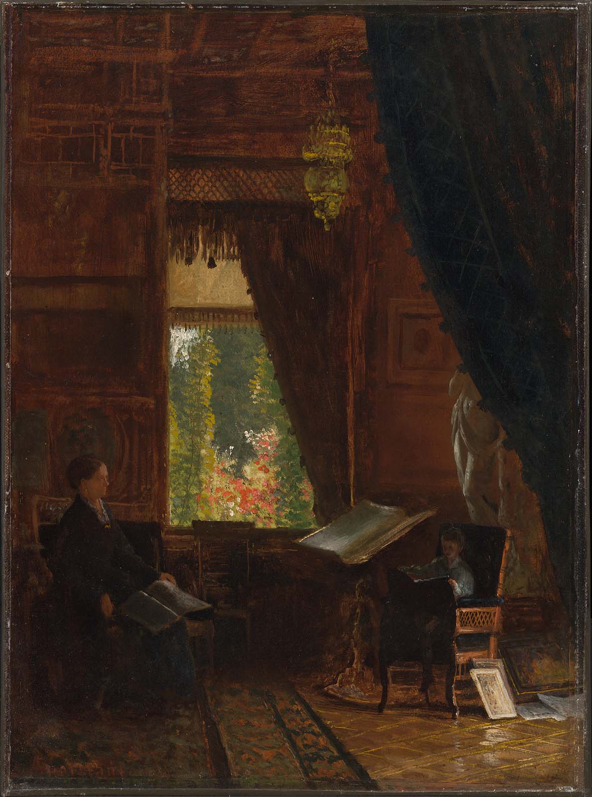 Albert Bierstadt, Interior of a Library