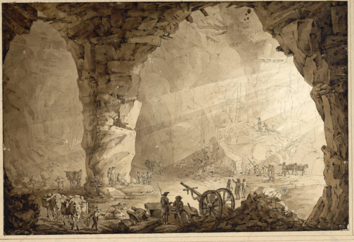 Anonym, Arbeiten in einem Bergwerk
