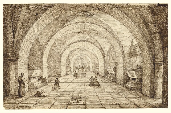 François-Marius Granet, Interior of the Tomb of Louis-Philippe and the Orléans Family