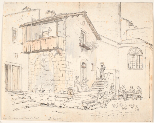 Wilhelm Marstrand, "Vens, Skomagerens Huus i Nemi"