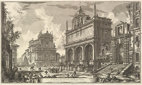 Giovanni Battista Piranesi, View of the Fountainhead of the Acqua Felice...., from Vedute di Roma (Roman Views)