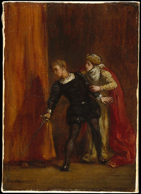 Eugène Delacroix, Hamlet and His Mother