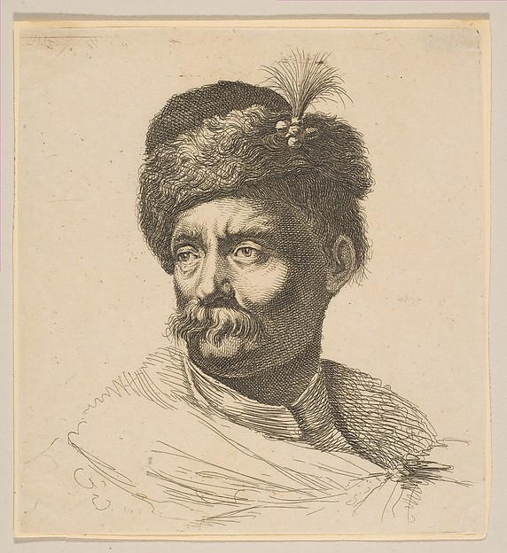 Stefano della Bella, Bust of a Pole, from "Drawing Basics" (I principii del disegno)