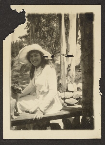 Louis Fleckenstein, [Florence Sitting with Dog]