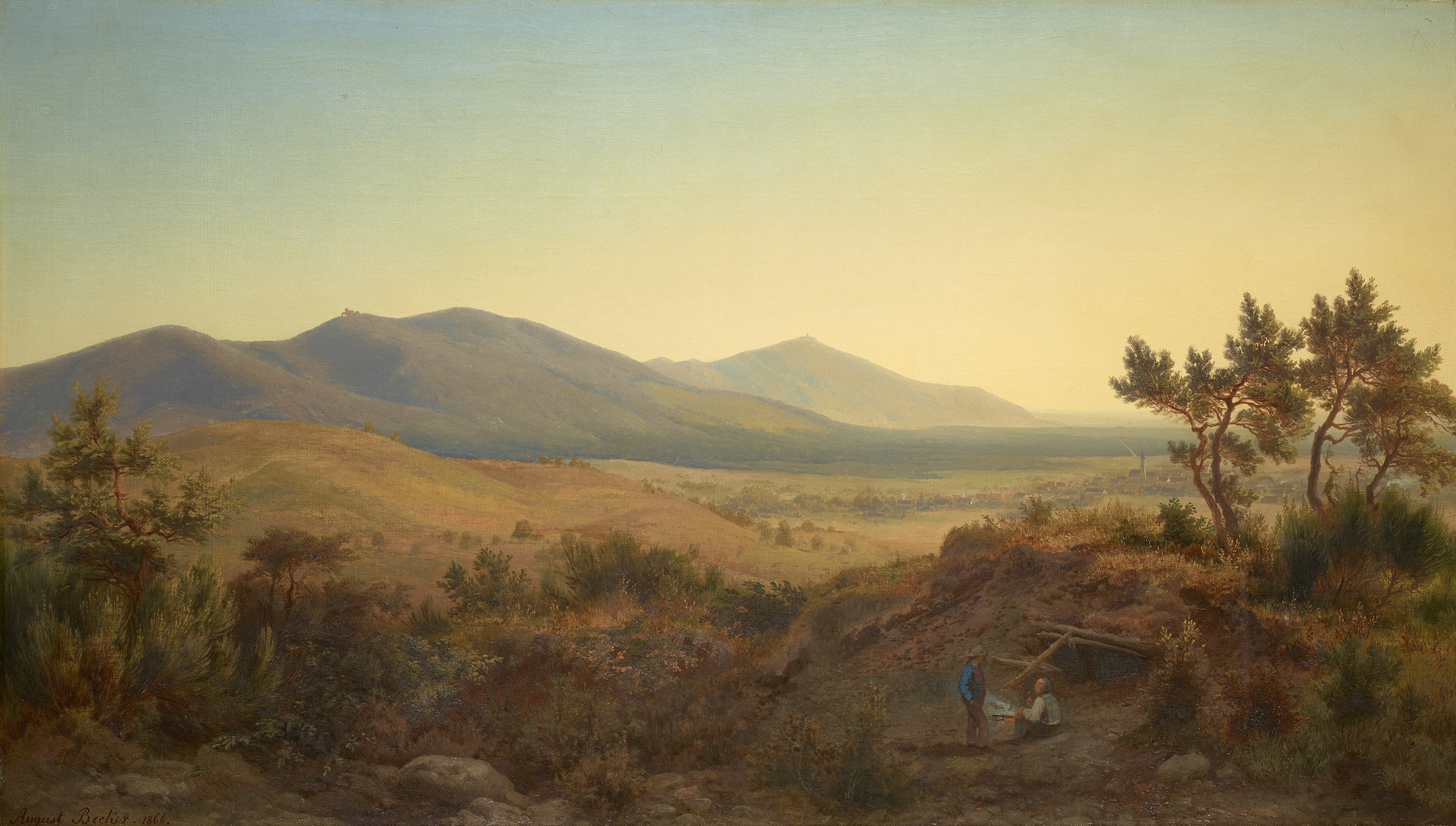 August Becker, A View of Melibokus and The Bergstrasse