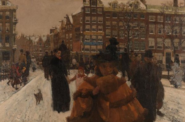 George Hendrik Breitner, De Singelbrug bij de Paleisstraat in Amsterdam