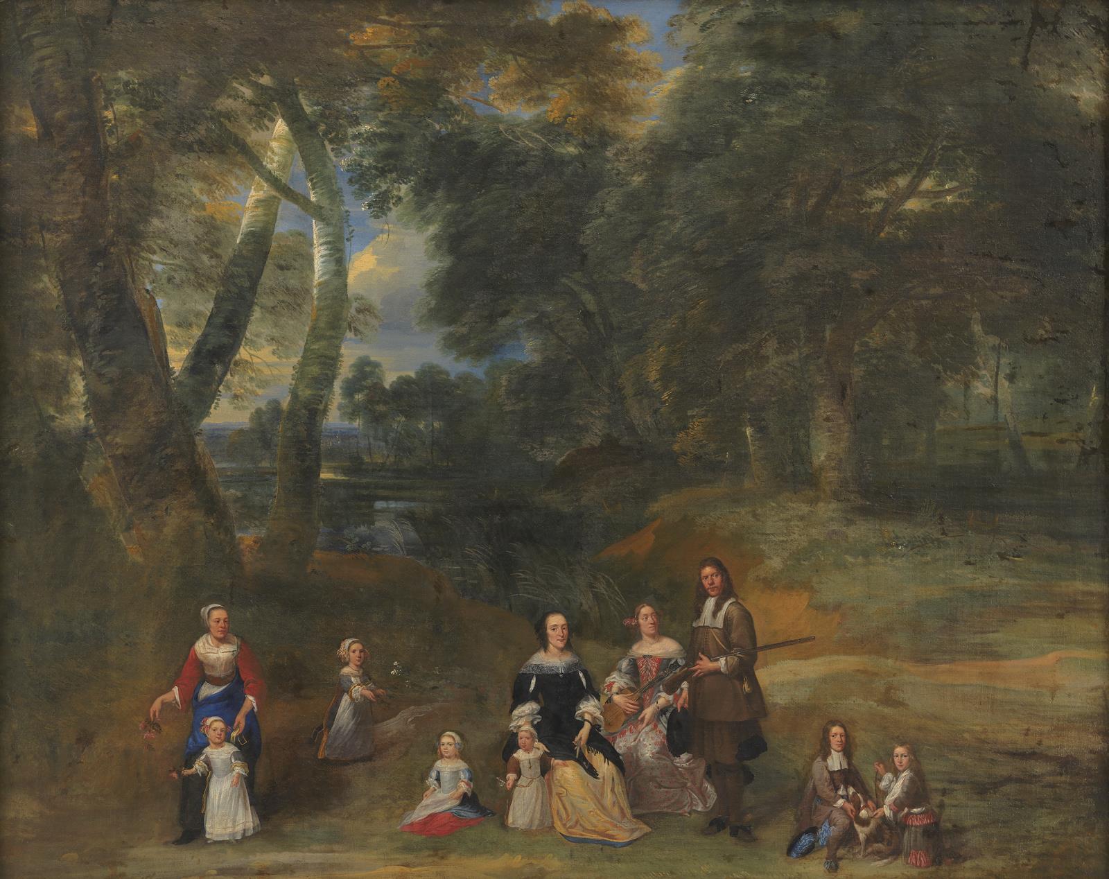 Gillis van Tilborgh, Portræt af en familie i et landskab