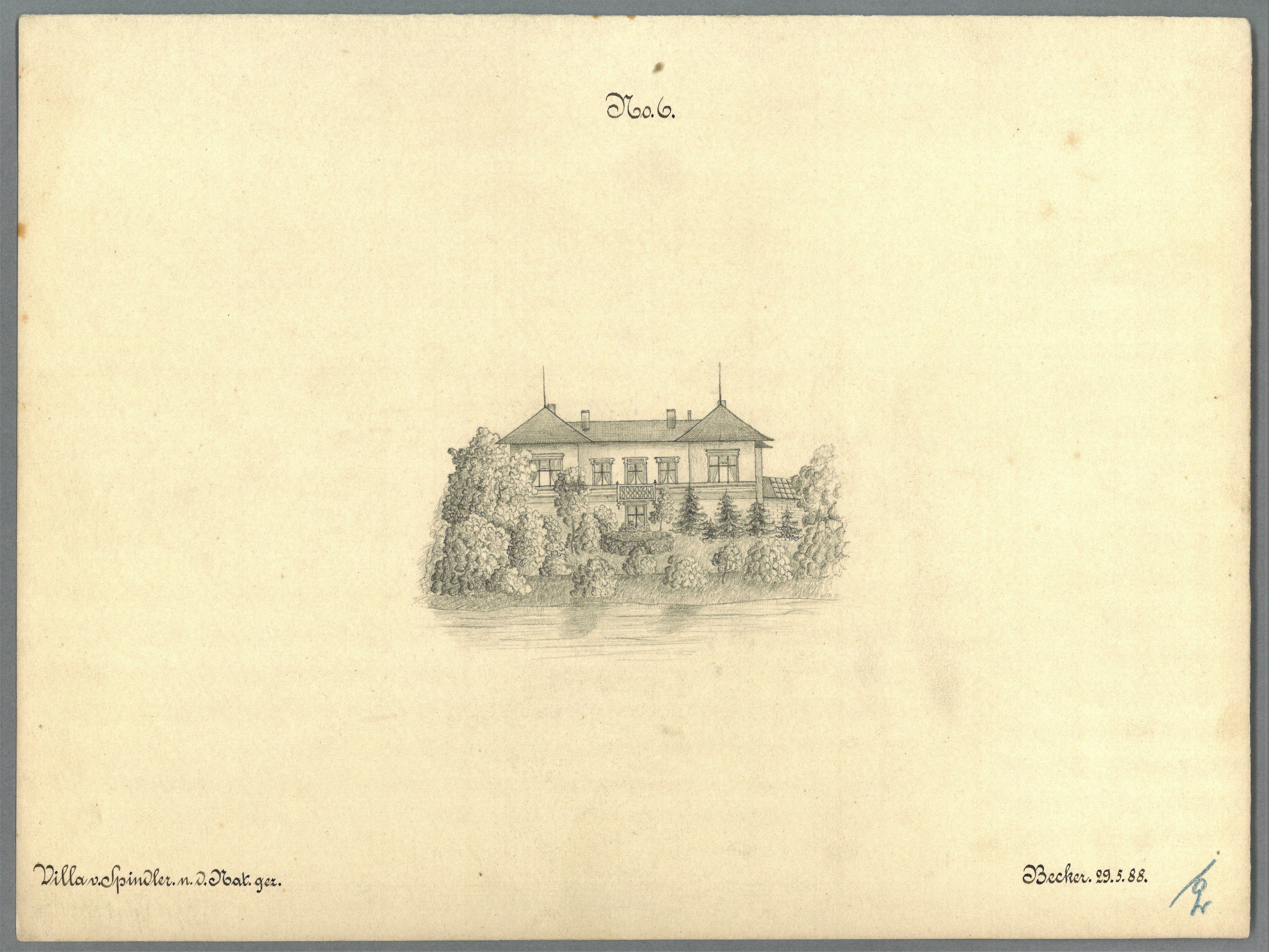 Paul Becker (Lehrer), Berlin-Köpenick (Spindlersfeld): Villa Spindler (Spreeseite)