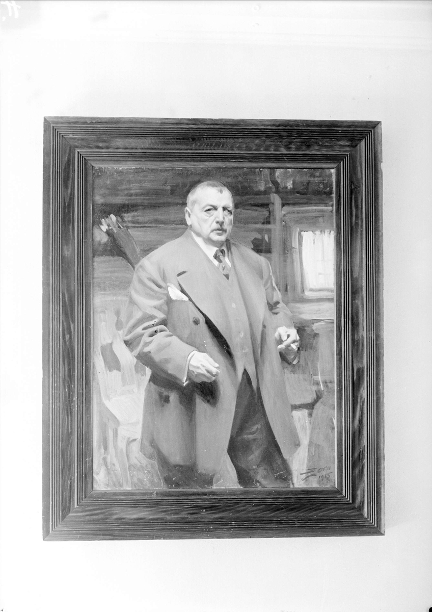 Gunnar Sundgren, Oljemålning - självporträtt av Anders Zorn, Zornmuseet, Mora, Dalarna 1939