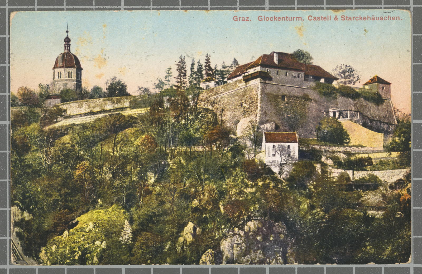 Desconegut, Graz. Glockenturm, Castle & Starckehäuschen