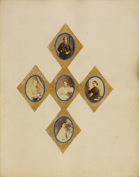 Unknown, [Photo collage of five portraits arranged into a diamond]