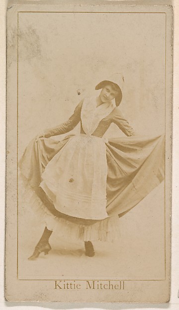 Kinney Brothers Tobacco Company, Kittie Mitchell, from the Actresses series (N245) issued by Kinney Brothers to promote Sweet Caporal Cigarettes