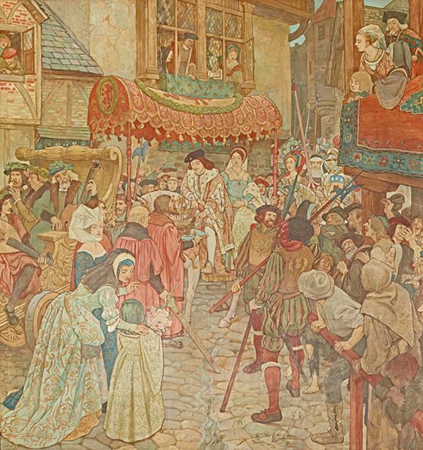 William Hole, The Marriage Procession of James IV and Margaret Tudor Edinburgh A.D. 1503