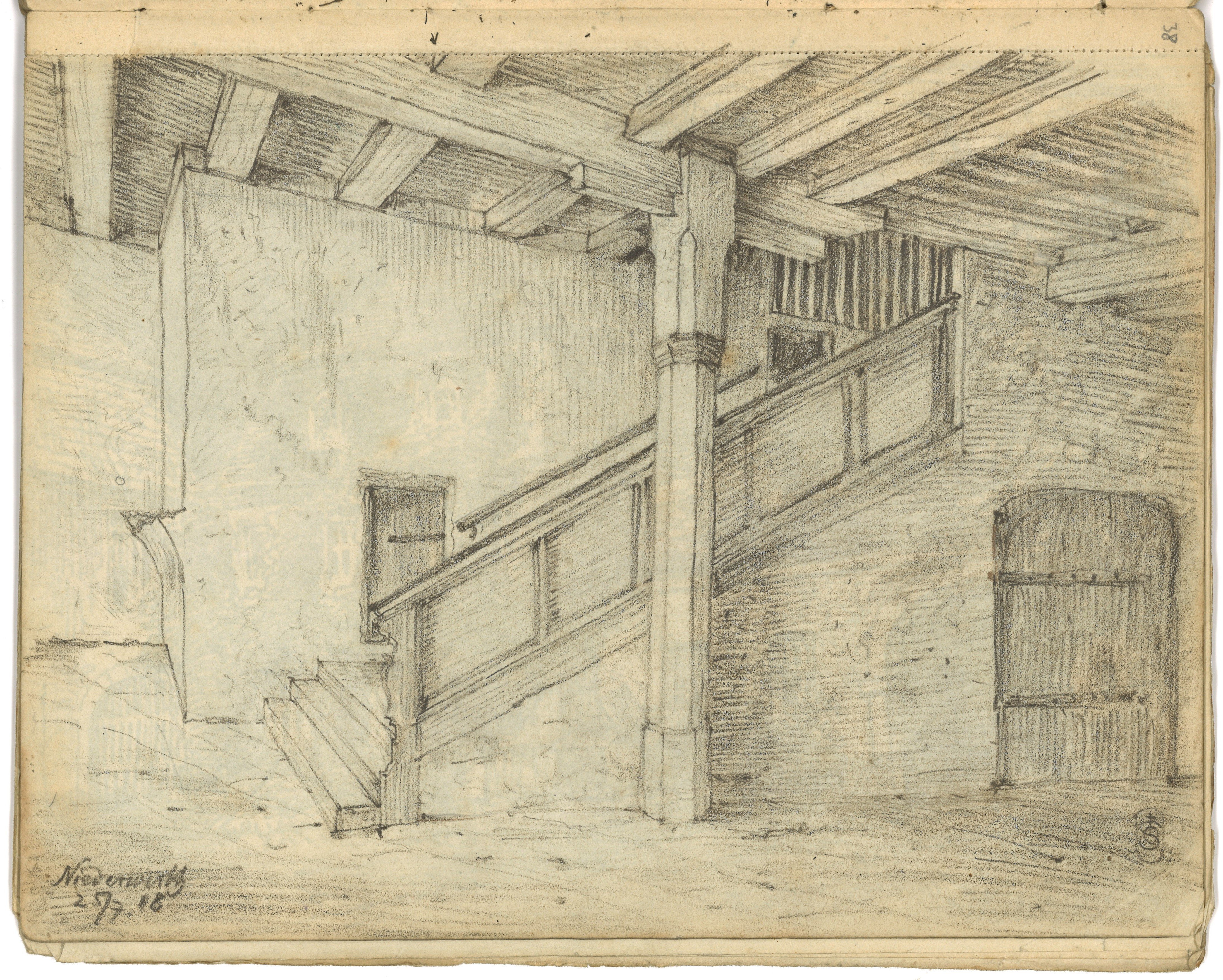 Otto Stiehl, Niederwerth (Rheinland): Hausflur mit Treppe