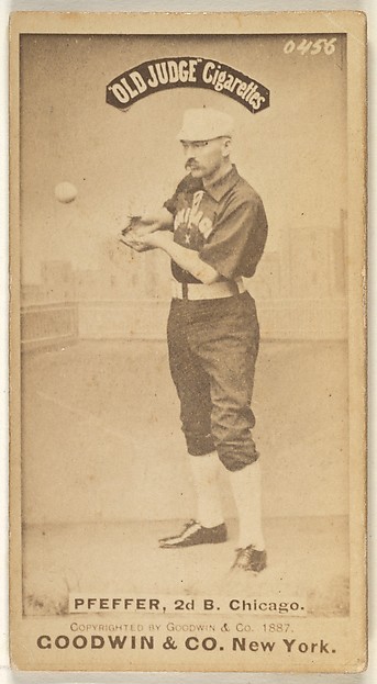 Goodwin & Company, Fred "Dandelion" Pfeffer, 2nd Base, Chicago, from the Old Judge series (N172) for Old Judge Cigarettes