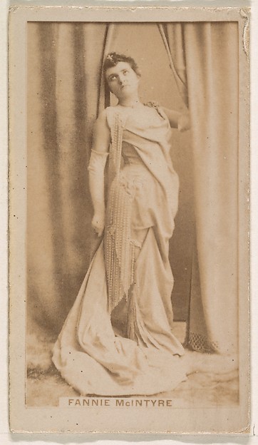 Kinney Brothers Tobacco Company, Fannie McIntyre, from the Actresses series (N245) issued by Kinney Brothers to promote Sweet Caporal Cigarettes