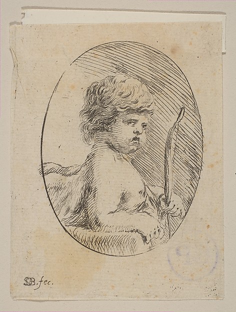 Stefano della Bella, A Small Cupid with His Bow, from "Various figures and doodles" (Diverses figures et griffonnemens)
