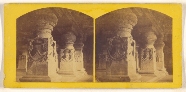 Unknown, [Caves of Ellora. Carved pillars of the Cave of Indus (---illeg.)]