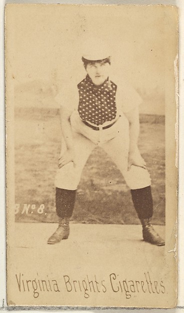 Allen & Ginter, Card 8, from the Girl Baseball Players series (N48, Type 1) for Virginia Brights Cigarettes