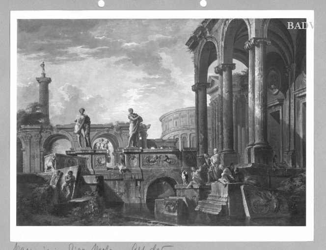 Giovanni Paolo Panini, Römische Ruine mit Staffage