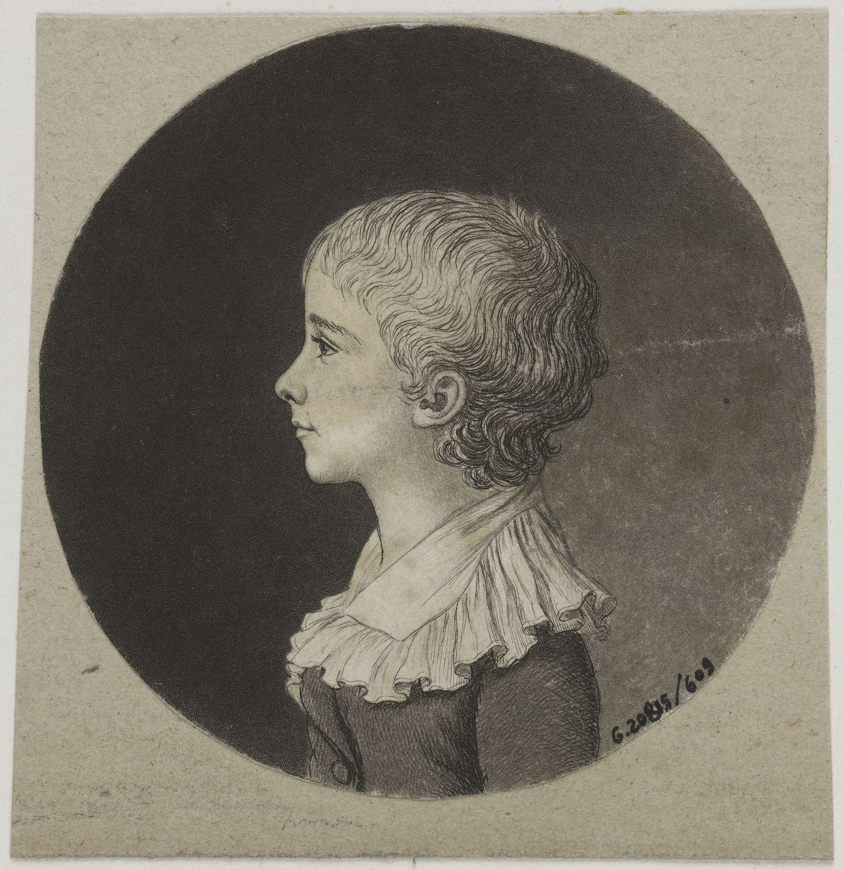 Edmé Quenedey, Portrait d'un enfant, fin XVIIIème siècle/début XIXème siècle