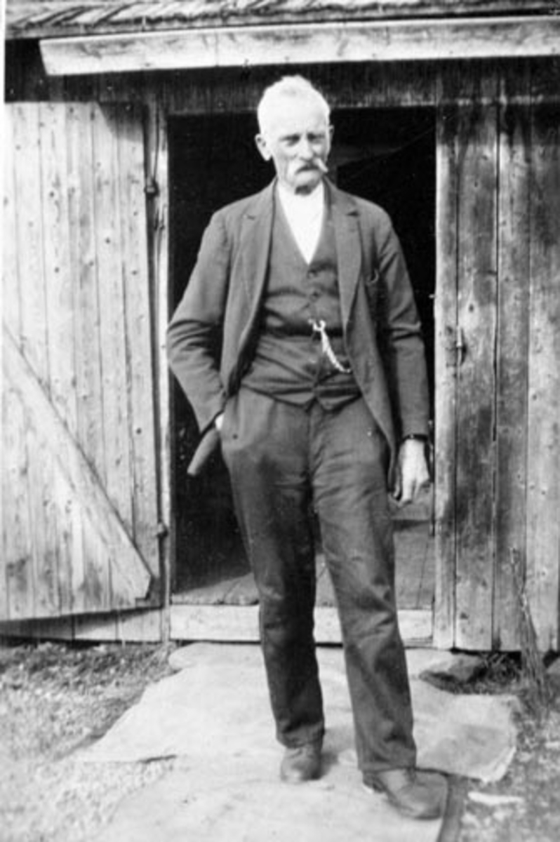 Anno Domkirkeodden, Portrett av skomaker Ole Kristiansen Hauglien, Hauglien, Stavsjø, Hedmark.