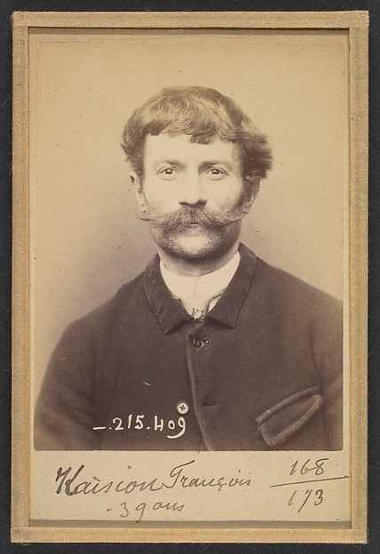 Alphonse Bertillon, Kaision. François. 39 ans, né à Reims. Mégissier. Anarchiste. 9/3/94.