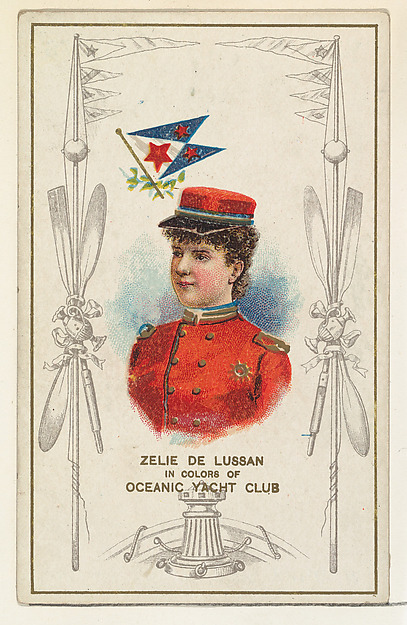 W. Duke, Sons & Co., Zelie de Lussan in Colors of Oceanic Yacht Club, from the Yacht Colors of the World series (N140) issued by Duke Sons & Co. to promote Honest Long Cut Tobacco