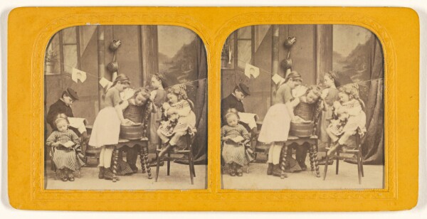 Unknown, [Children washing clothes]