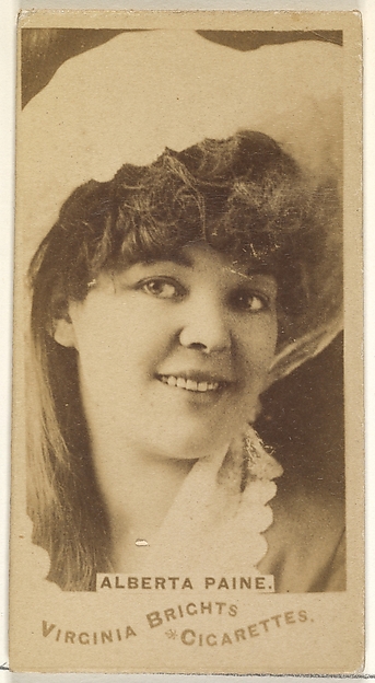 Allen & Ginter, Alberta Paine, from the Actors and Actresses series (N45, Type 1) for Virginia Brights Cigarettes