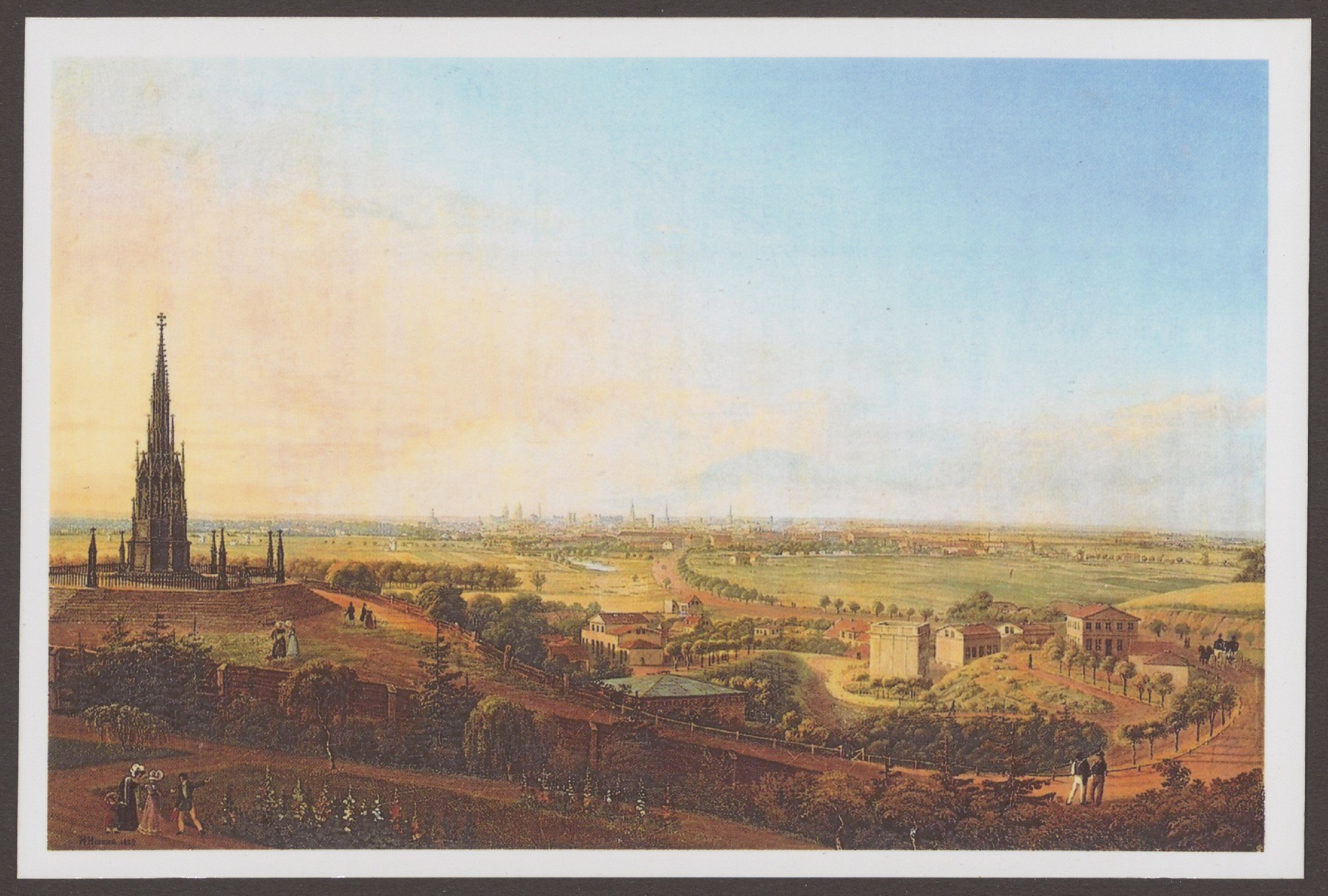 Hama, Ansichtskarte "Blick vom Kreuzberg", Johann Heinrich Hintze