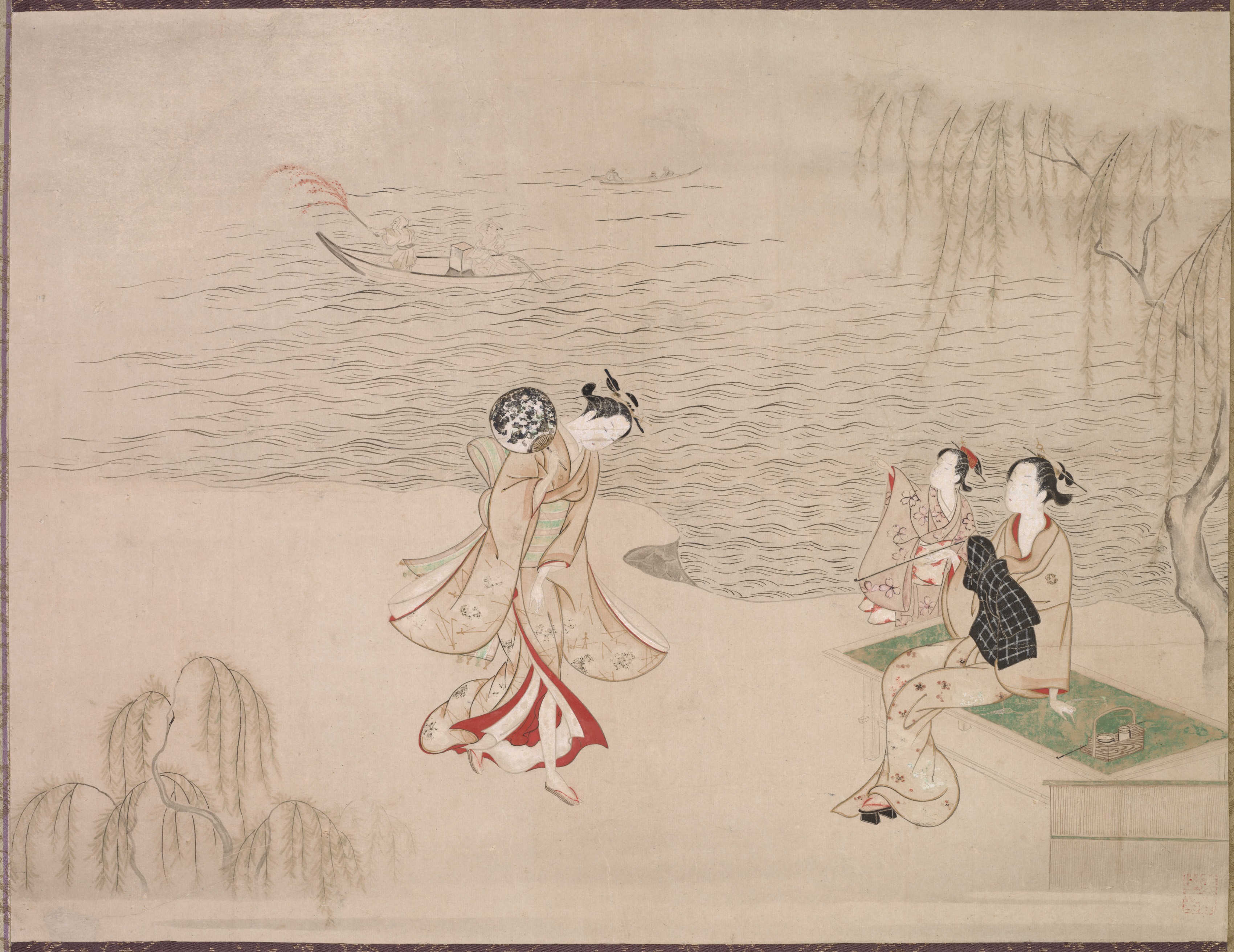 Ippitsusai Bunchō, Beauties at the Seashore