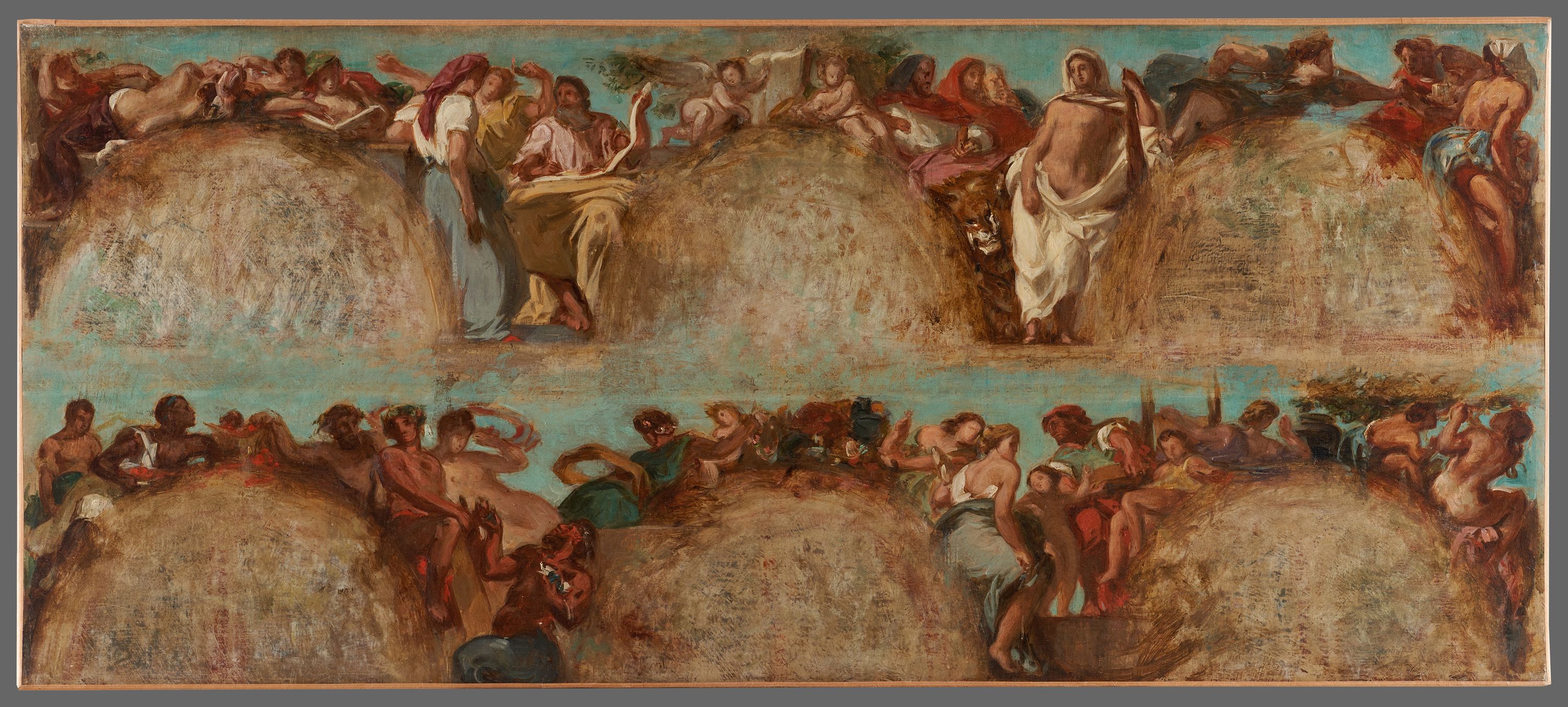 Pierre Andrieu, Esquisse pour le salon du Roi au Palais Bourbon - La Justice. L'Industrie