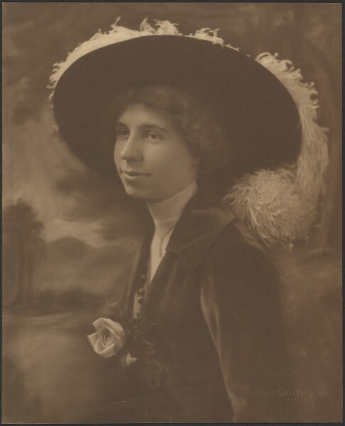 Louis Fleckenstein, [Portrait of a Woman Before Painted Scene]