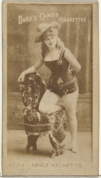 W. Duke, Sons & Co., Card Number 114, Agnes Melnotte, from the Actors and Actresses series (N145-4) issued by Duke Sons & Co. to promote Cameo Cigarettes