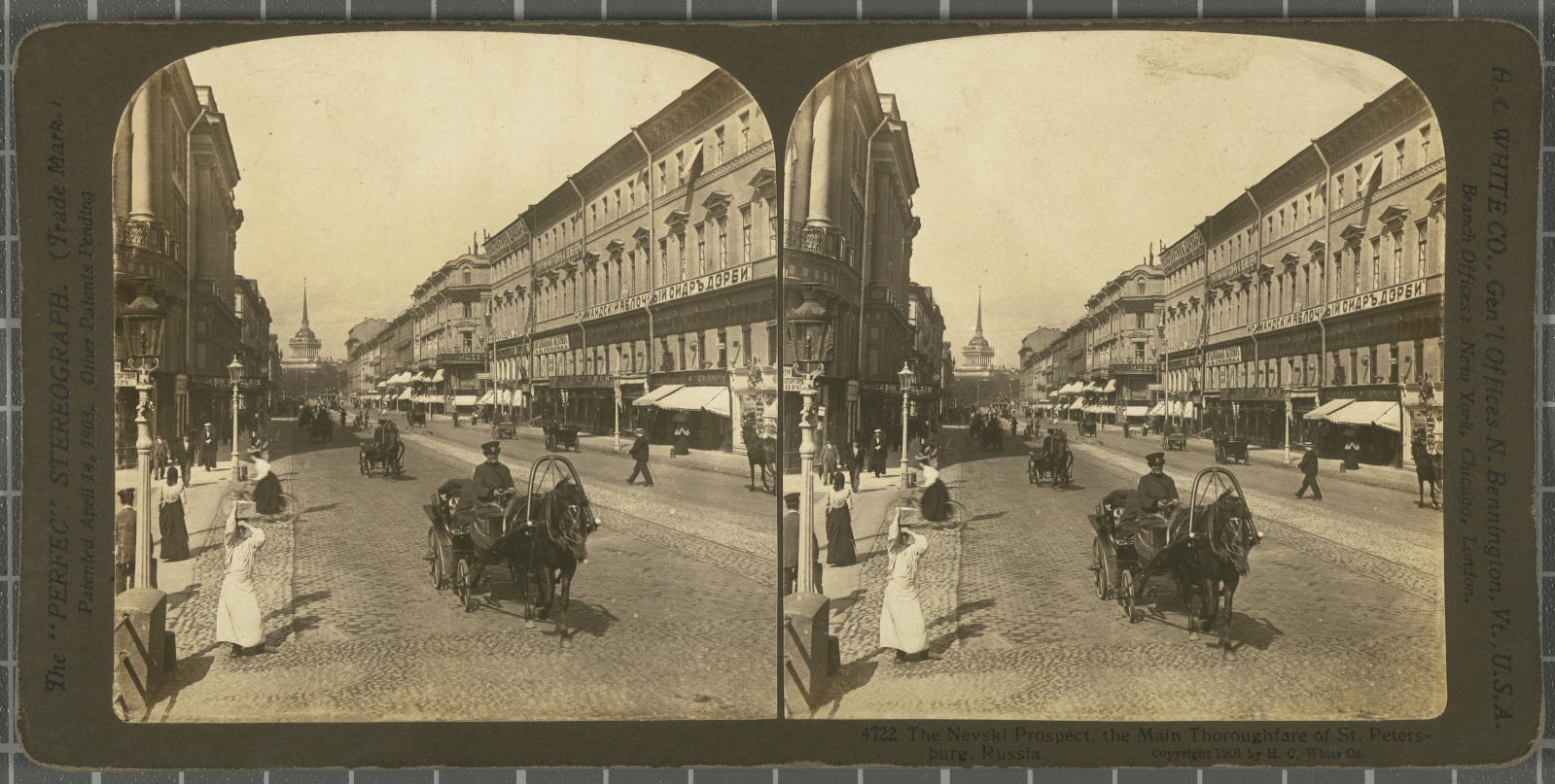 Desconegut, The Nevski Prospect, the Main Thoroughface of St. Petersburg, Russia White, H.C. & Co., The "Perfec" Stereograph