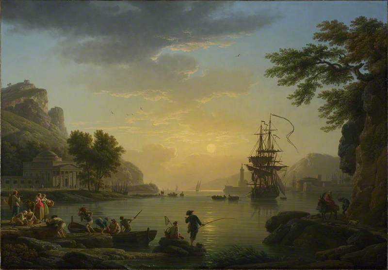 Joseph Vernet, A Landscape at Sunset