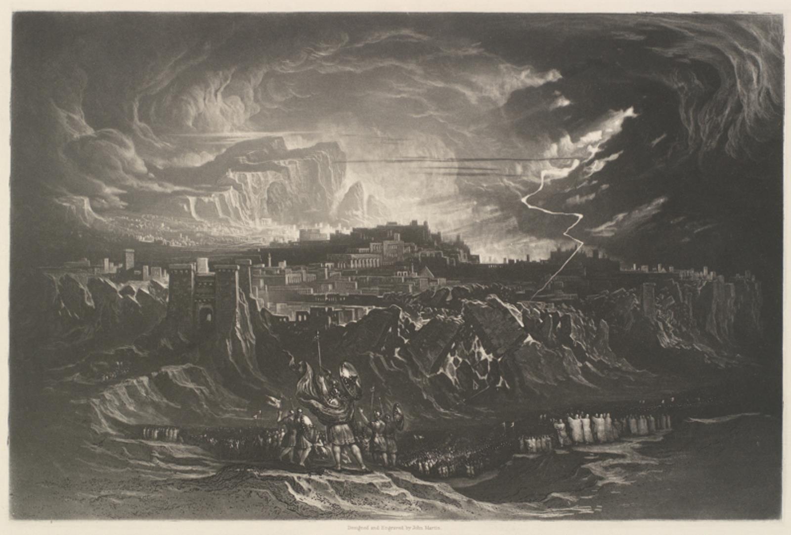 John Martin, Jerikos murer styrter sammen