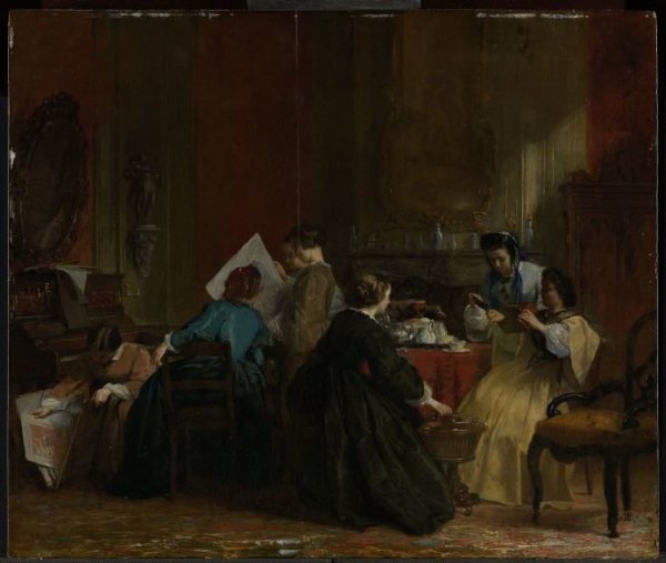 Jacob Spoel, Group of Women Looking at Stereoscope Photographs