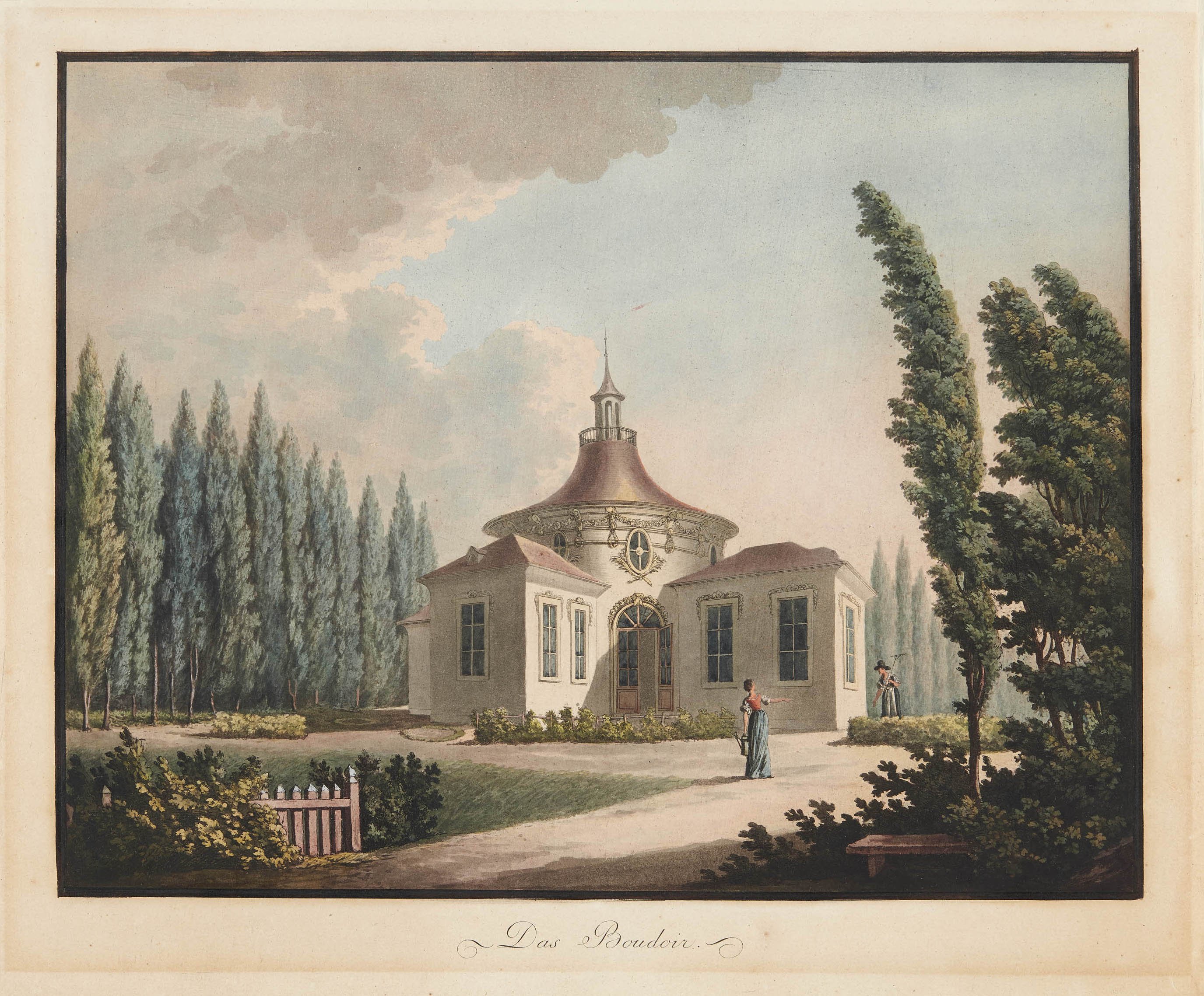 Viktor Heideloff, "Das Boudoir" in den Anlagen von Schloss Hohenheim