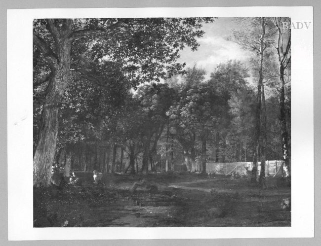 Unknown artist, Hirschpark mit Staffage
