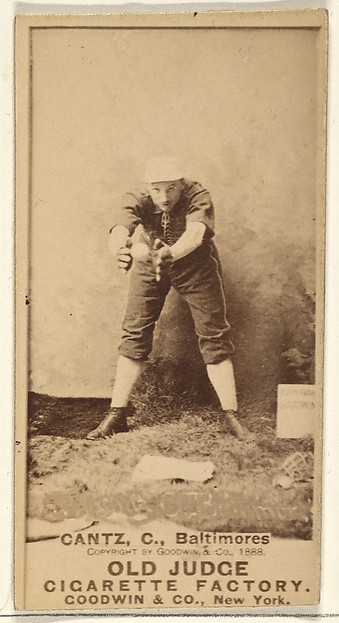 Goodwin & Company, Gantz, Catcher, Baltimore Orioles, from the Old Judge series (N172) for Old Judge Cigarettes
