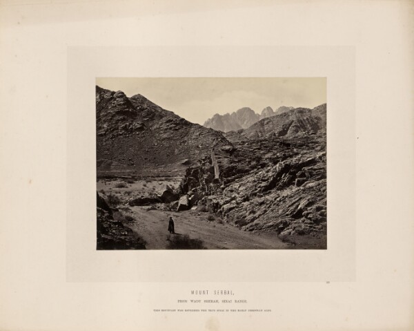 Francis Frith, Mount Serbal, From Wady Sherah, Sinai Range