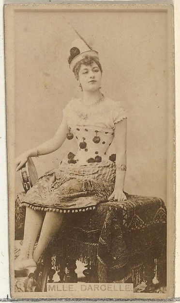 W. Duke, Sons & Co., Mlle. Darcelle, from the Actors and Actresses series (N145-8) issued by Duke Sons & Co. to promote Duke Cigarettes