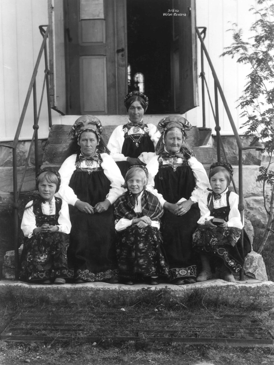 Anders Beer Wilse, Kvinne og barnedrakter, Buskerud