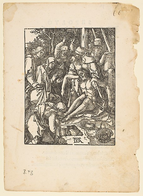 Albrecht Dürer, The Lamentation, from "The Small Passion", edition Venice