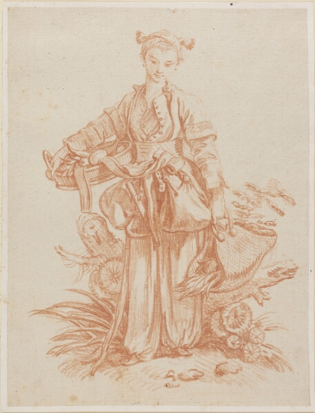 Jean-Etienne Liotard, En pige bærende kurve med grøntsager, kineseri