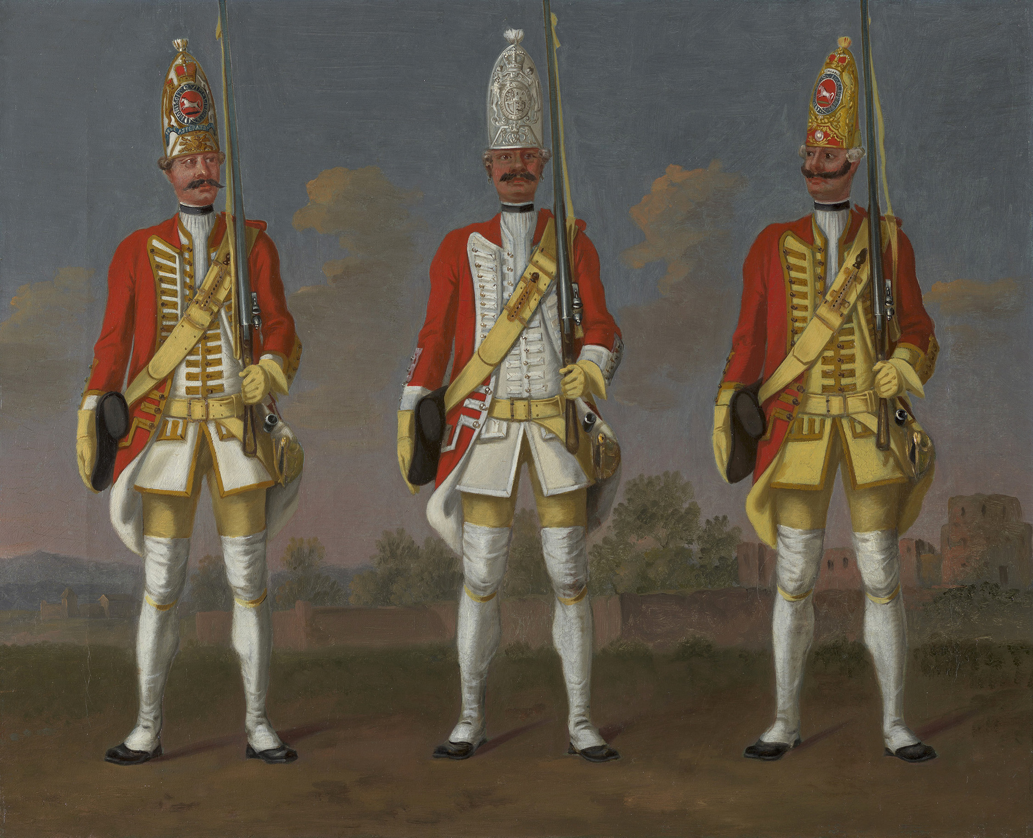 David Morier, Grenadiers, Infantry Regiments 1B "Alt Zastrow", 8A "Diepenbroick" and 7B "Hausz"